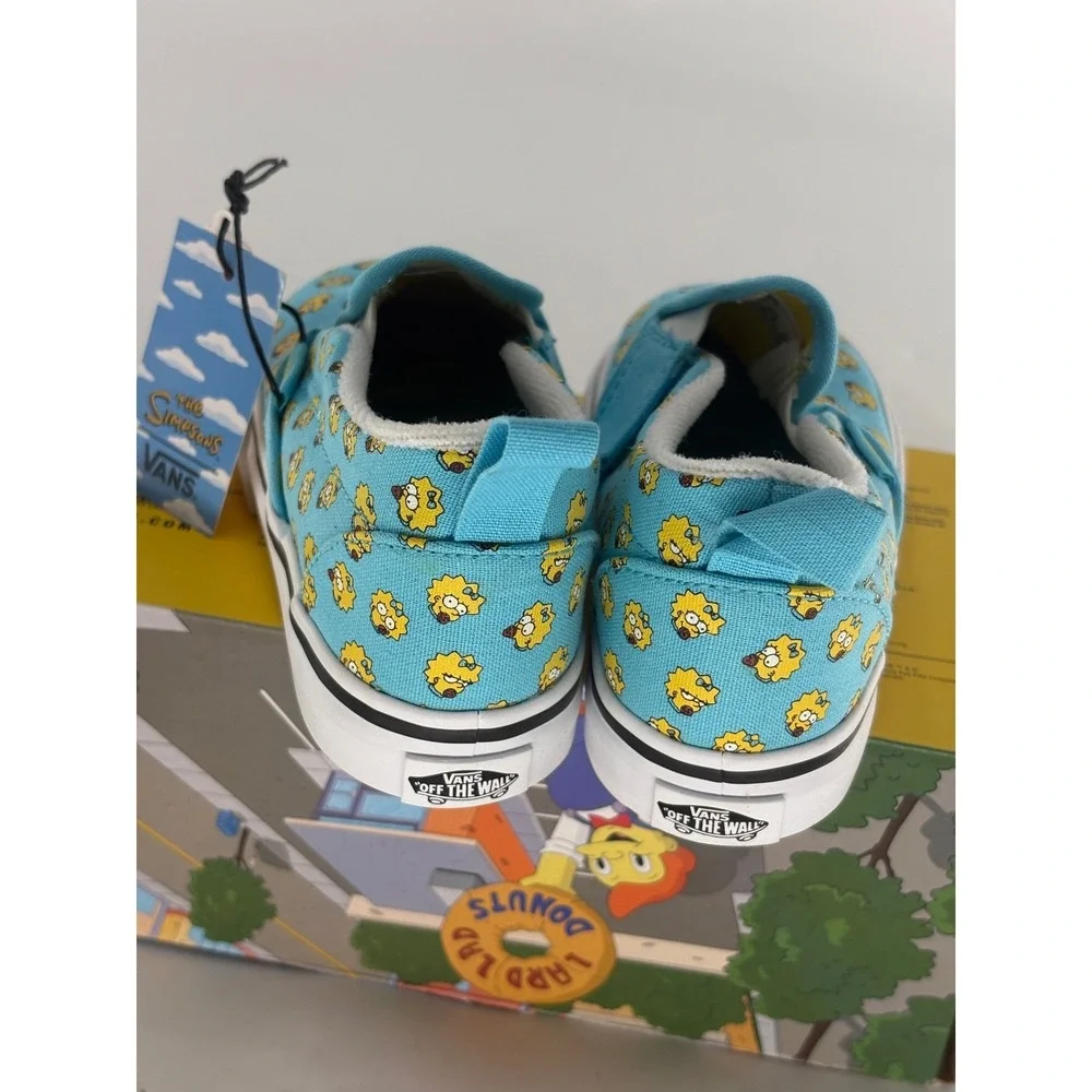 New Vans The Simpsons Slip On Shoes Sneakers Maggie Blue Toddler Size 9.5 Unisex
